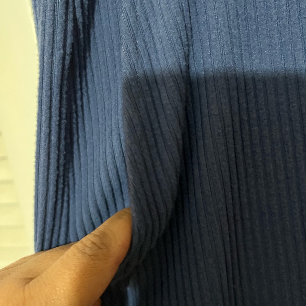 Navy Ribbed Pants - Picture 6 of 9